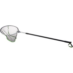 Velda Teichkescher rund, 35 cm Durchmesser, mit Teleskopstiel bis 180 cm für die Teichreinigung.