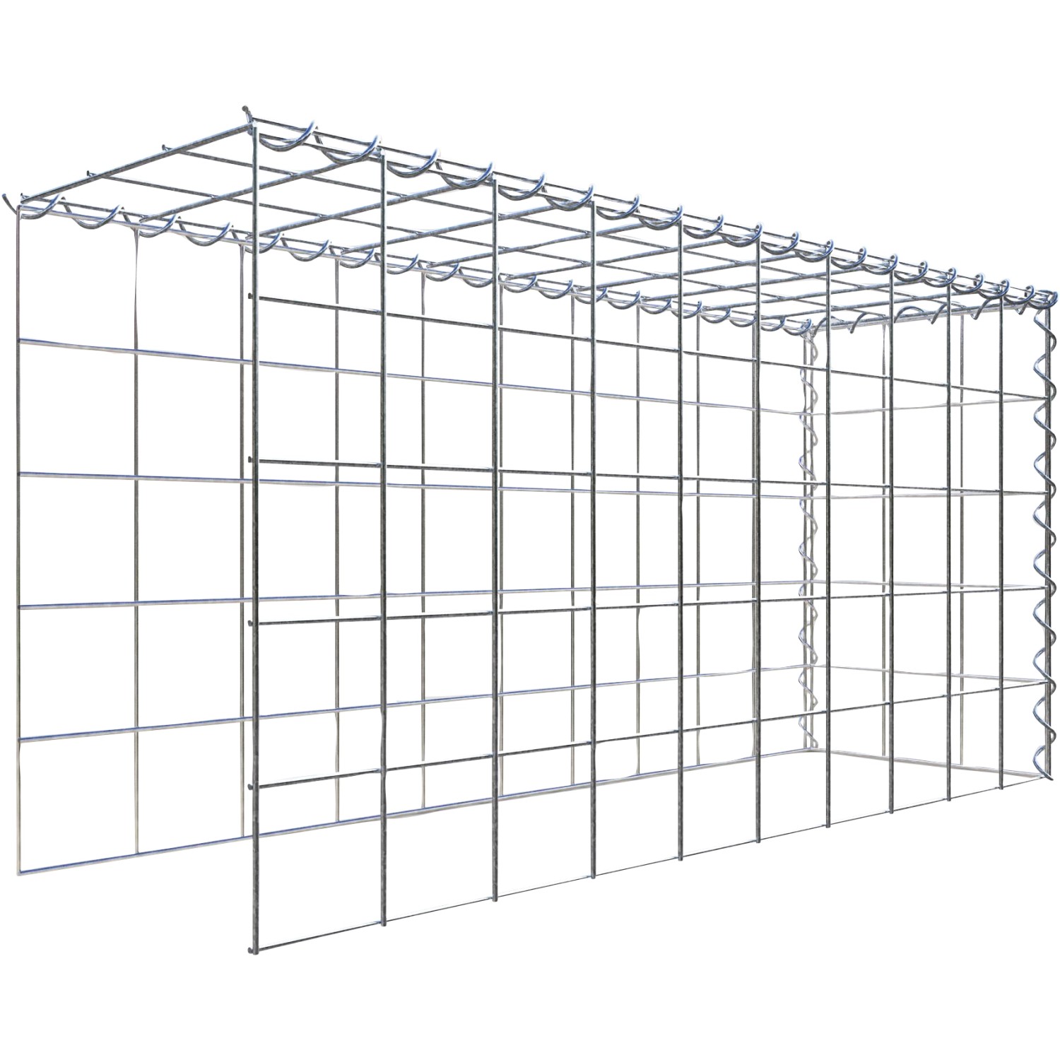 Gabiona Gabione-Anbaukorb Typ 4 50 x 100 x 30 cm Maschenw 10 x 10 cm