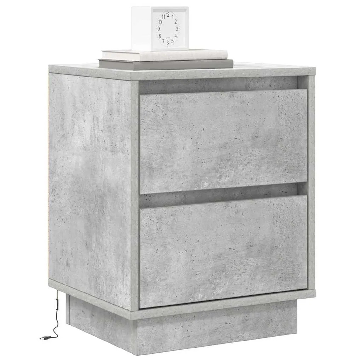 vidaXL Nachttisch mit Betongrau 39 x 34,5 x 50 cm Holzwerkstoff 869616_3