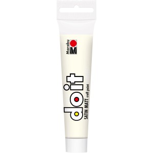 Tube Marabu Craft Pain Do It, 36 ml, Weiß, seidenmatte Acrylfarbe für DIY- und Hobbyprojekte.