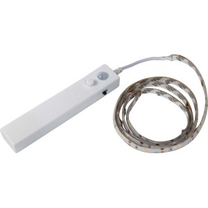 LED-Flexband mit Sensor, 1 m, Warmweiß, selbstklebend, für indirekte Beleuchtung im Innenbereich.