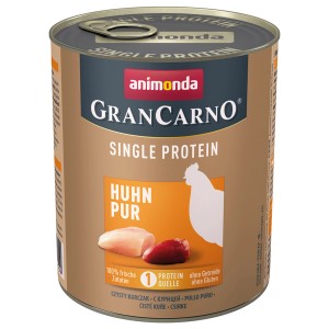 Animonda Gran Carno Single Protein Huhn Pur, 800g Dose Hunde-Nassfutter.
