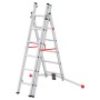 Hailo Alu-Kombileiter S100 Profi Lot, 3-teilig, als Anlege-, Schiebe- und Bockleiter nutzbar.