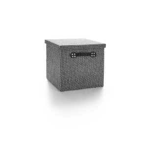 Mömax Box mit Deckel Foldable in Schwarz/Weiß