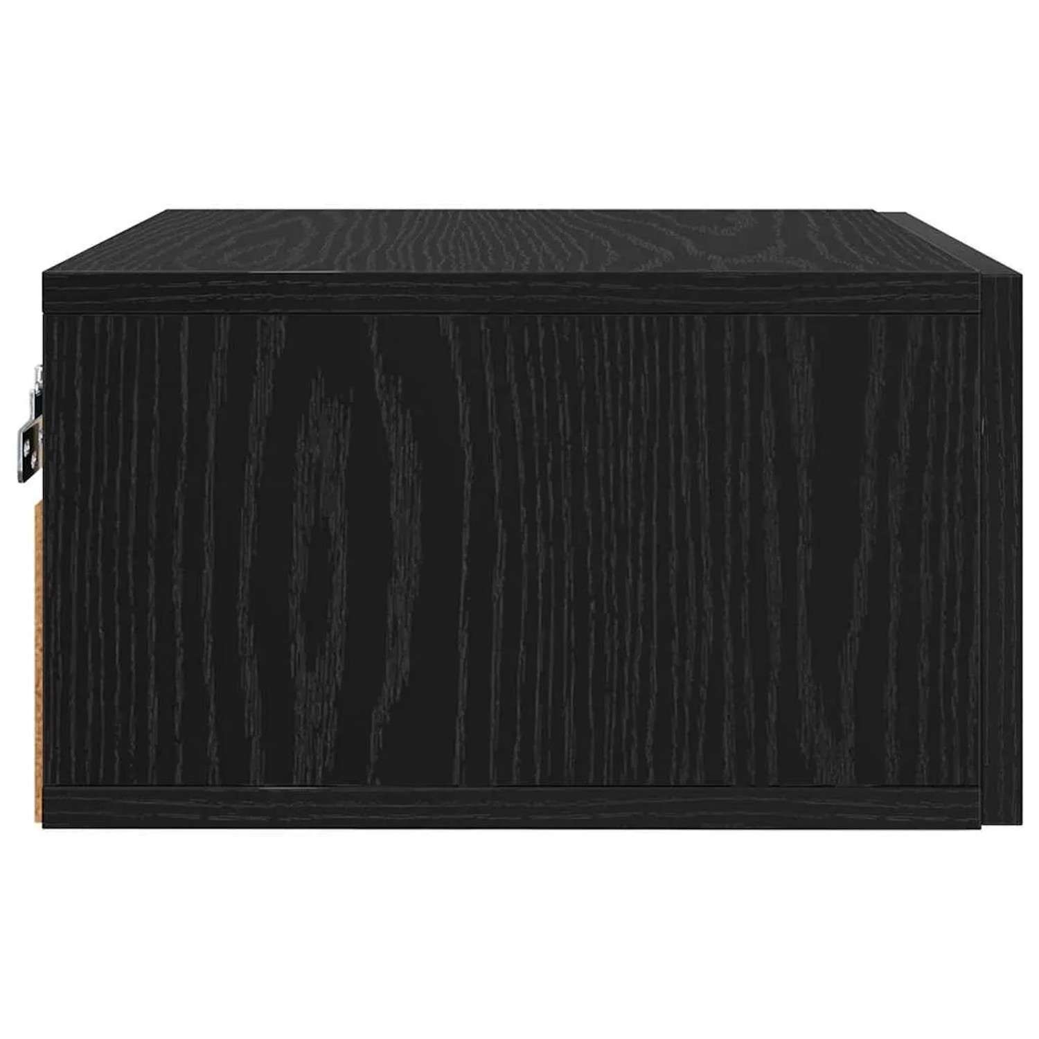 vidaXL Nachttisch 2er Set, Schwarz Eichenoptik, Wandmontage, Wohnzimmerschrank