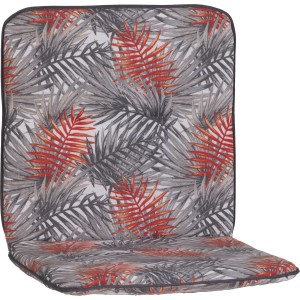 Beo Saumauflage Niedriglehner Engels, 96x47cm, mit Blätter-Muster in Grau und Rot.