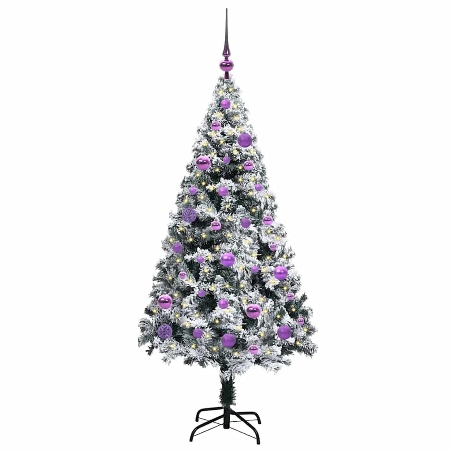vidaXL Künstlicher Weihnachtsbaum mit 150 LEDs mit Ständer Grün 150 cm 3396955