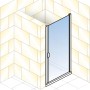 Schulte ExpressPlus Drehtür Sunny, 180x90 cm, Alu Natur, für Nische oder mit Seitenwand kombinierbar.