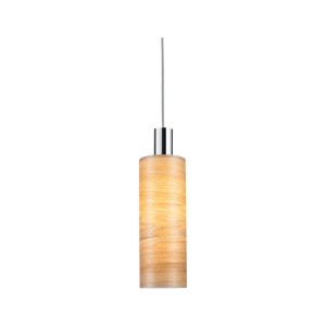 Paulmann Vitus URail Pendelschirm, zylindrisch, Holz-Optik, beleuchtet. Für LED-Schienensysteme.