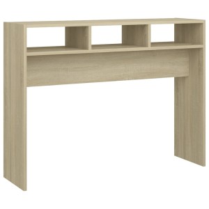 Konsolentisch Sonoma-Eiche, 105 cm breit, mit Ablagefächern, aus Holzwerkstoff.