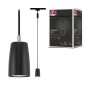 Paulmann Pendel Cover URail in Schwarz Matt, Ø 6,5 cm. Elegante Hängeleuchte für LED-Schienensysteme.