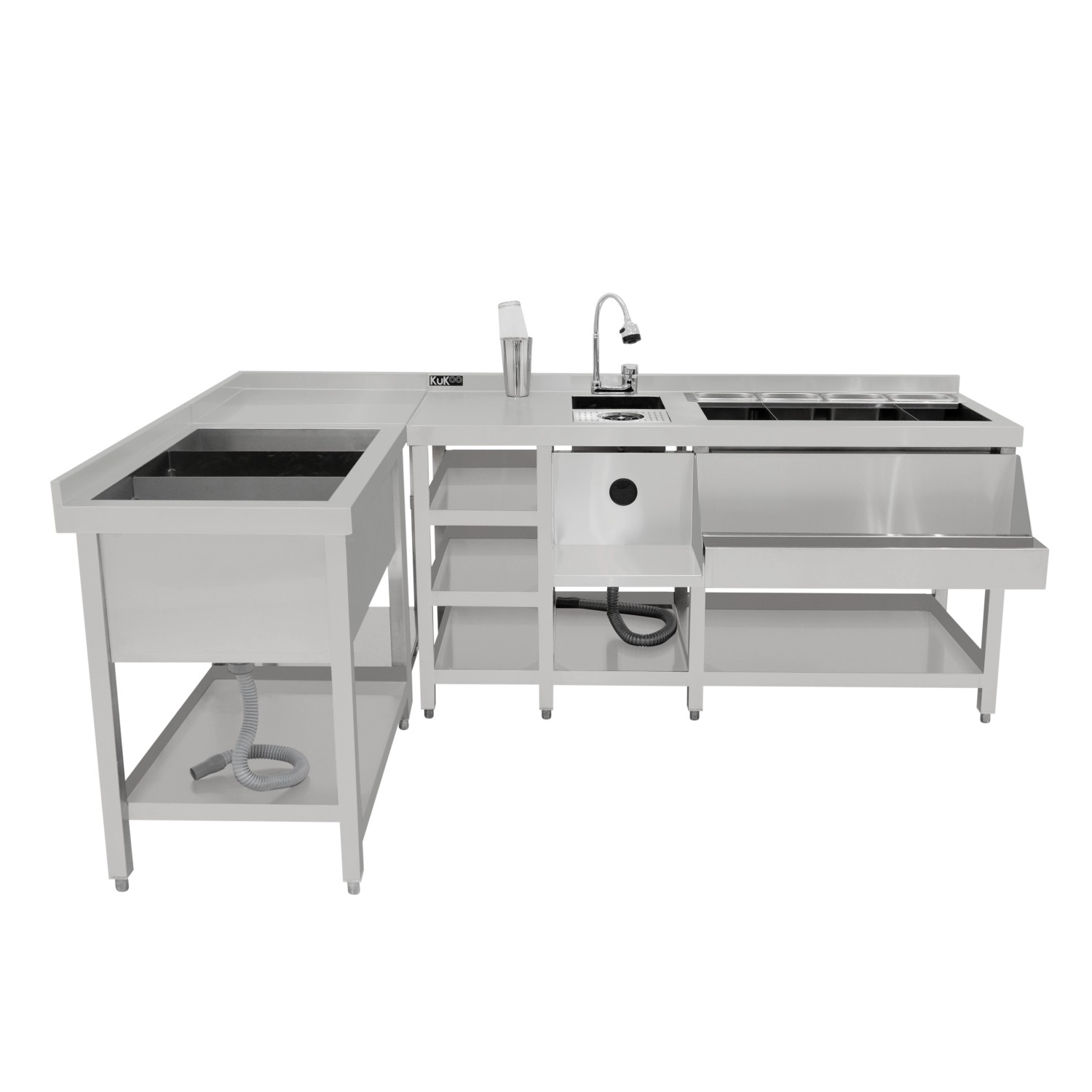 MonsterShop Modulare Deluxe-Cocktailbar-Station mit Eisbrunnen günstig online kaufen