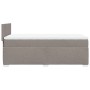 vidaXL Boxspringbett, taupefarben, 100x200 cm, mit Matratze und Kopfteil.