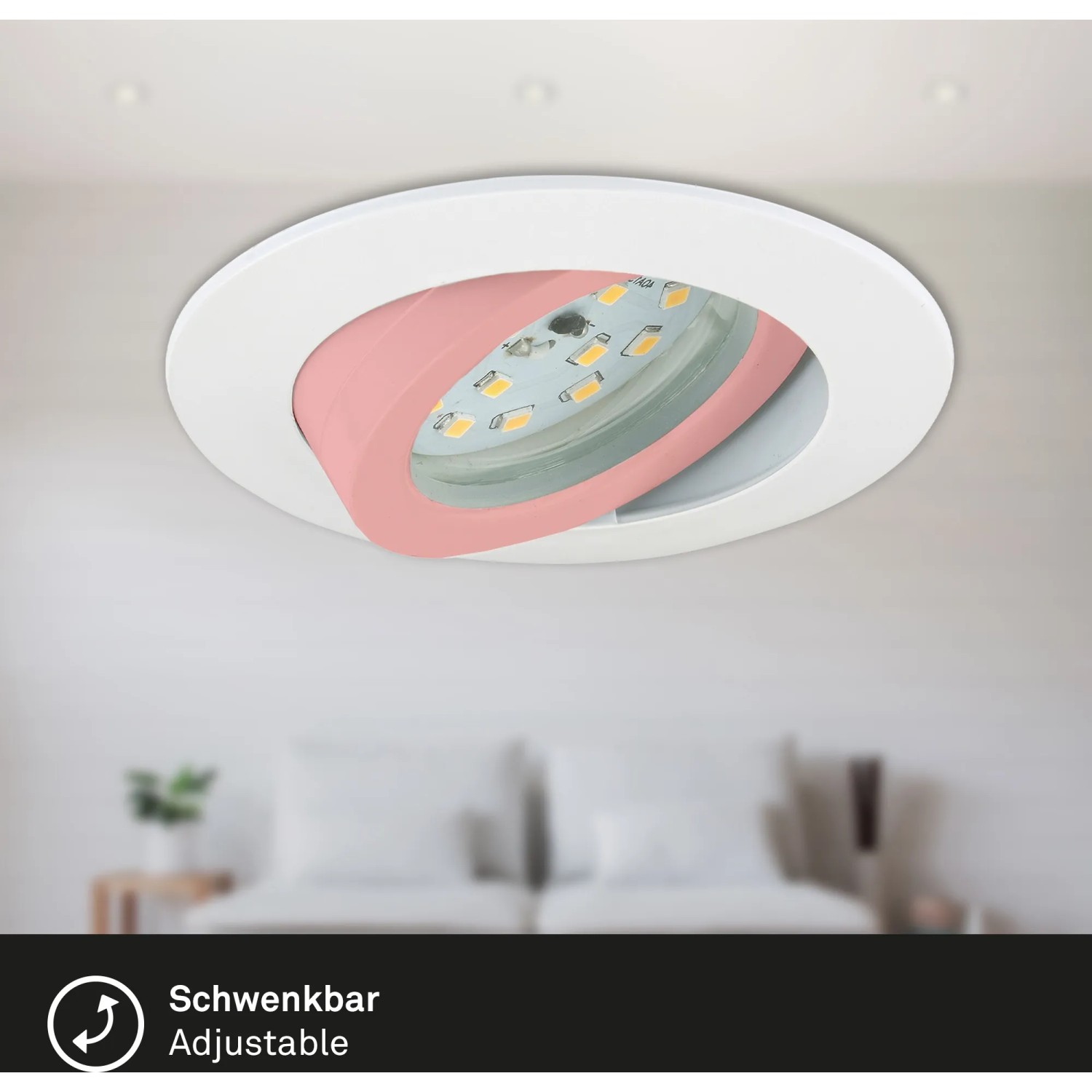 Briloner LED-Einbaustrahler Attach Dim 3er Set, weiß, schwenkbar, für den Innenbereich.