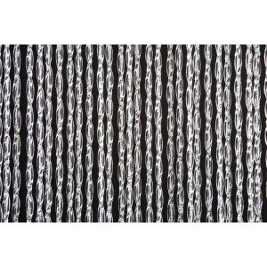 Conacord Türvorhang Bari, 100x230cm, PVC, schwarz, Detailansicht der transparenten Streifen.