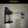 Schwarze Näve LED Solar Wandleuchte Mira, 2er-Set, mit Bewegungsmelder und verschiedenen Modi.