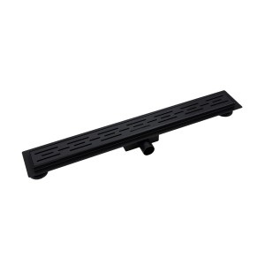 Verosan+ Duschrinne Isel Komplettset, 90 cm, matt-schwarz, mit Designrost.