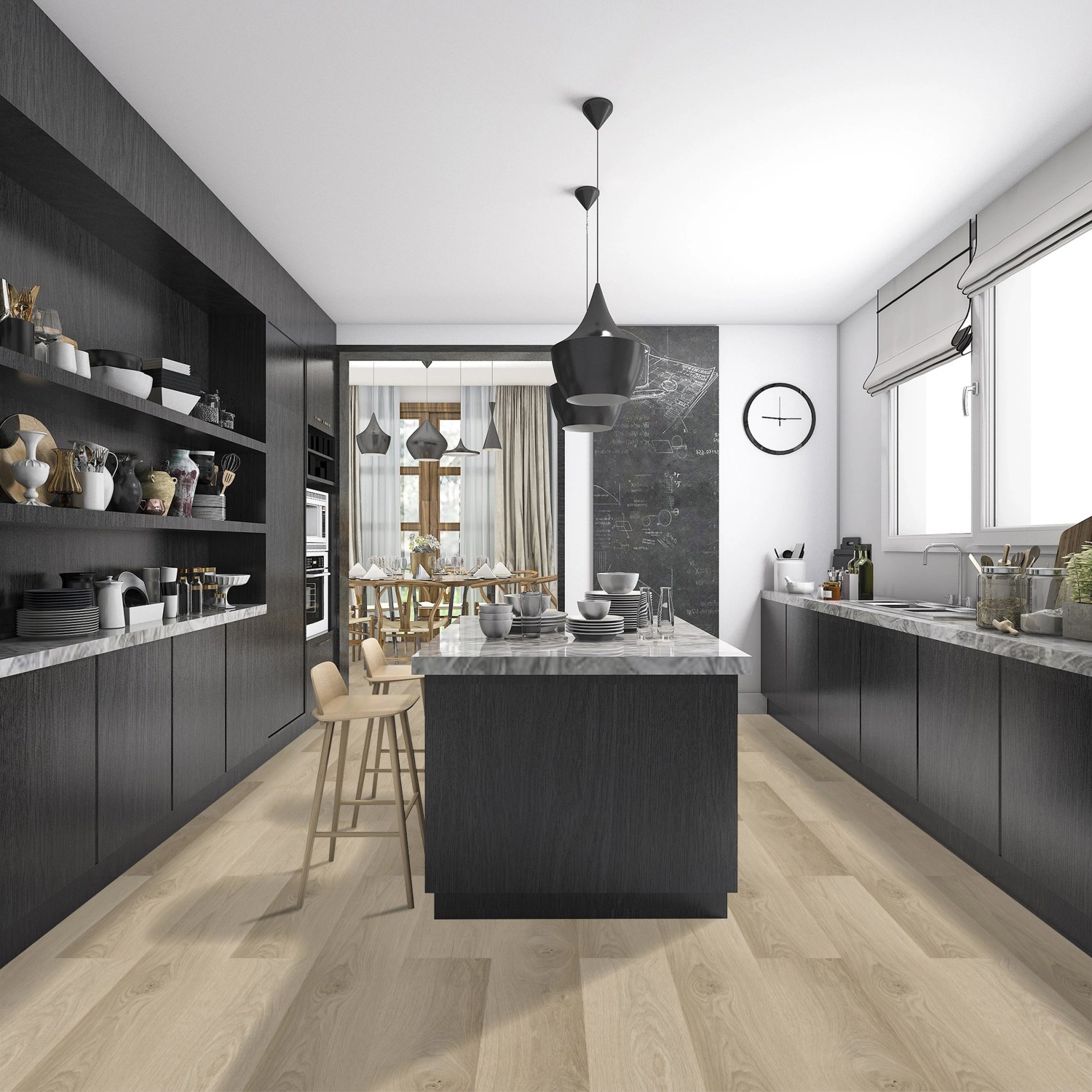 Check Click-Vinylboden PET Luma Breitdiele inkl. Trittschall Eiche_3