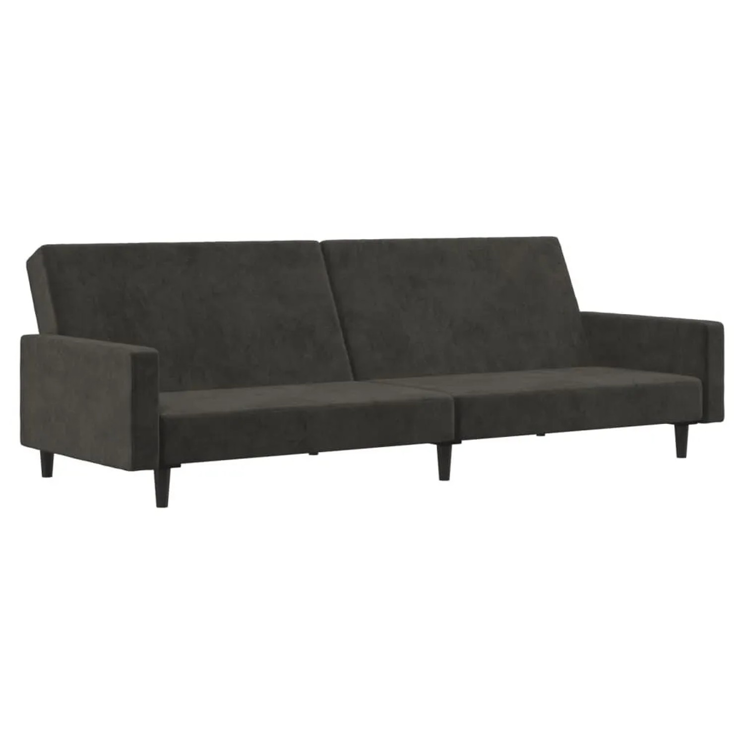 vidaXL Schlafsofa 2-Sitzer Dunkelgrau Samt 375738 günstig online kaufen