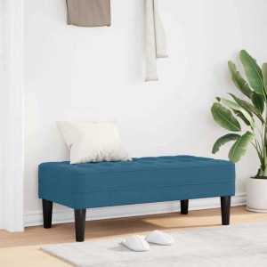 vidaXL Bank Blau 113 x 57 x 39 cm Samt 42001956