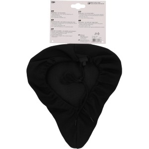 Schwarze Fischer Satteldecke Touren Gel für Fahrradsattel mit Gel-Einlage und Kordelzug.