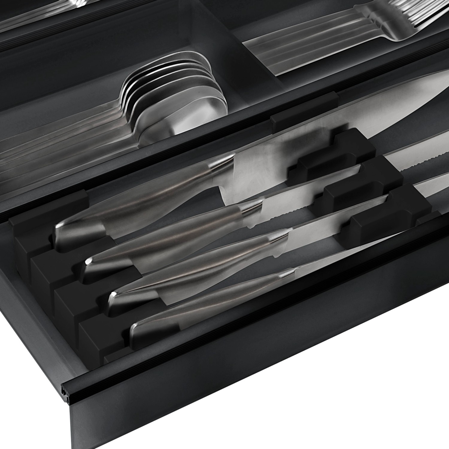 SOTECH Messereinsatz Für 150er Cuisio Schubladeneinsatz Anthrazit 143 x 44 x 53 mm Für 4 Messer_3