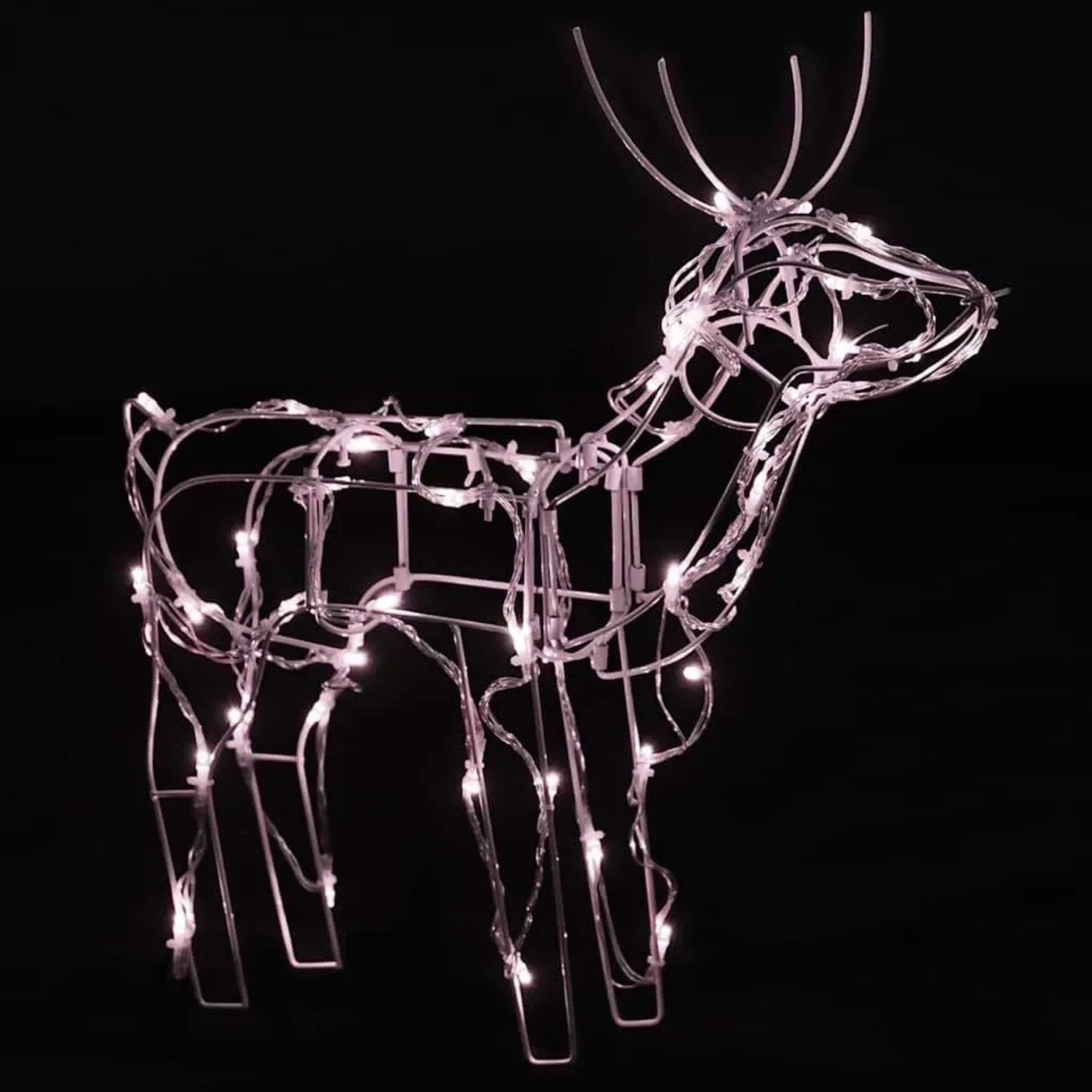 vidaXL LED-Rentier, 81cm, warmweiß, Weihnachtsdeko für Garten und Innenbereich