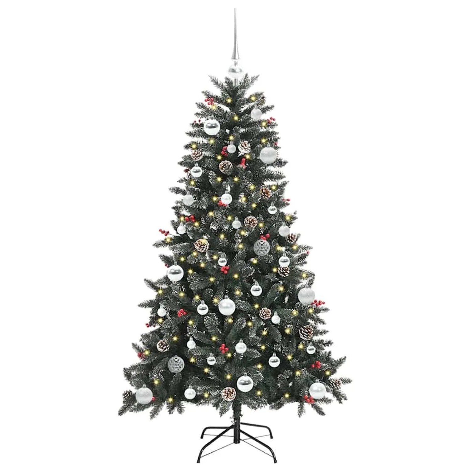 vidaXL Künstlicher Weihnachtsbaum Grün 83,5 x 83,5 x 150 cm 3395873