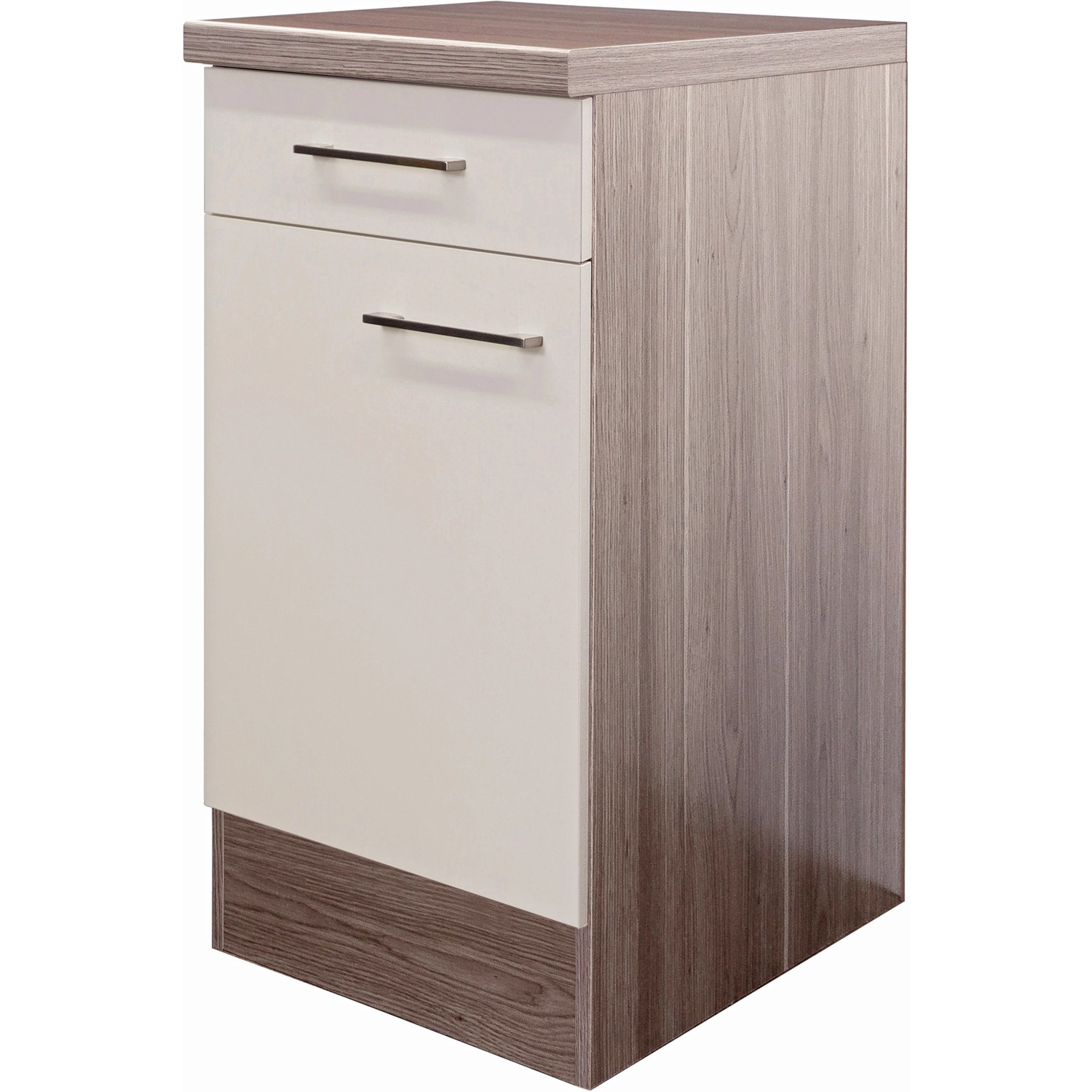 Flex-Well Exclusiv Unterschrank Eico 40 cm Magnolienweiß-Tennessee Eiche