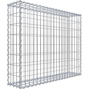 Gabiona Gabionenkorb, 80x100x20 cm, Maschenweite 5x10 cm, Drahtgitter für Einfassungen und Mauersysteme.