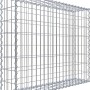 Gabiona Gabionenkorb, 80x100x20 cm, Maschenweite 5x10 cm, Drahtgitter für Einfassungen und Mauersysteme.