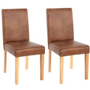 CHEFGASTRO Esszimmerstuhl 2er-Set Klassisch & Zeitlos 90x43x56cm Sitzhöhe 45cm Textil Helle Beine Wildlederimitat
