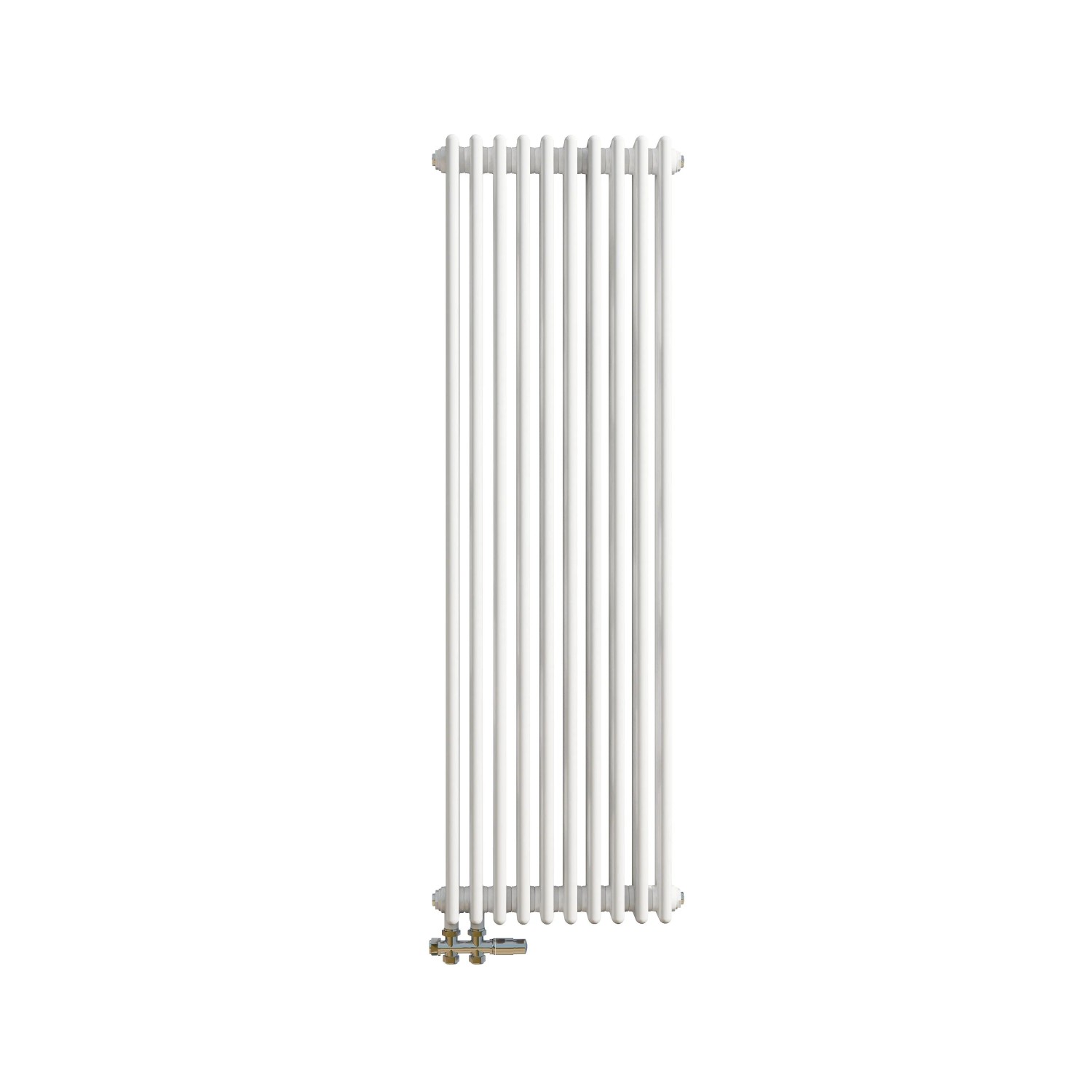 Duschparadies 3 Säulen Traditioneller Heizkörper in Gusseisen-Optik 1500x470mm 1678W für Warmwasserbetrieb Weiß