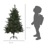 HOMCOM Weihnachtsbaum, 120 cm hoch, mit 657 Zweigen und stabilem Metallfuß.