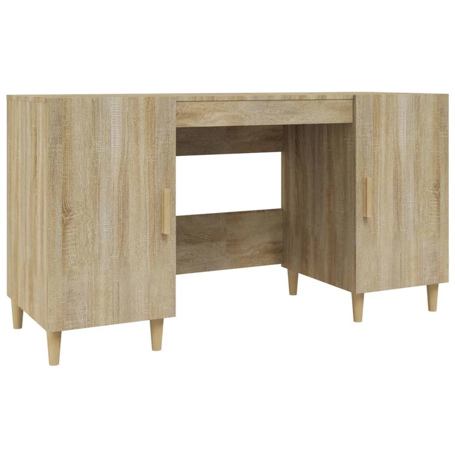 vidaXL Schreibtisch Sonoma-Eiche 140x50x75 cm Holzwerkstoff 812765 günstig online kaufen