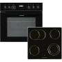Wolkenstein Einbauherd-Set WMOC 100 mit Glaskeramikkochfeld in Schwarz.