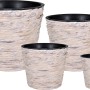 A.H.G. Übertopf Set aus Wasserhyazinthe, waschweiß, verschiedene Größen.