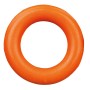 Oranger Jollypaw Ring aus Naturgummi, 9 cm Durchmesser, für Hunde.
