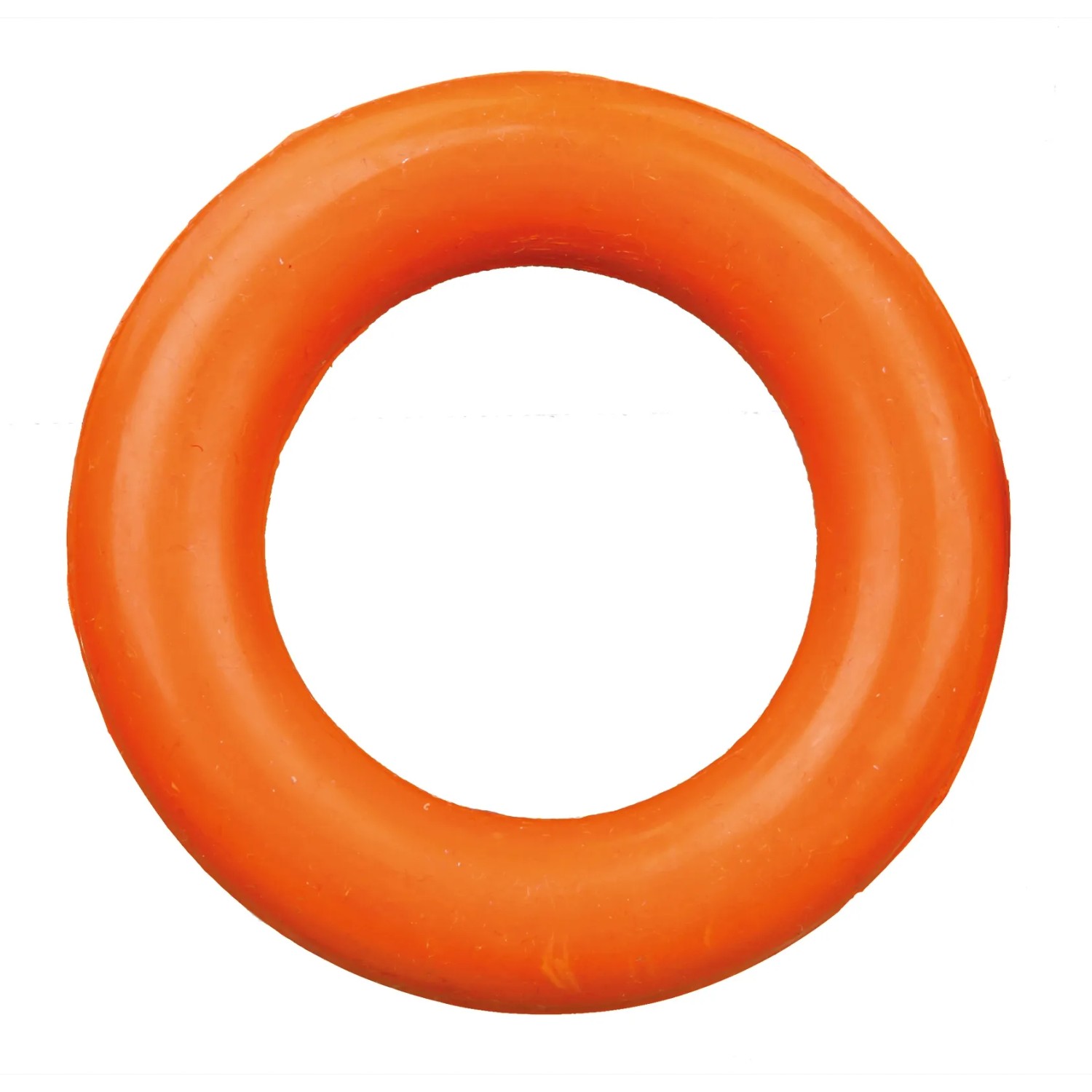 Oranger Jollypaw Ring aus Naturgummi, 9 cm Durchmesser, für Hunde.