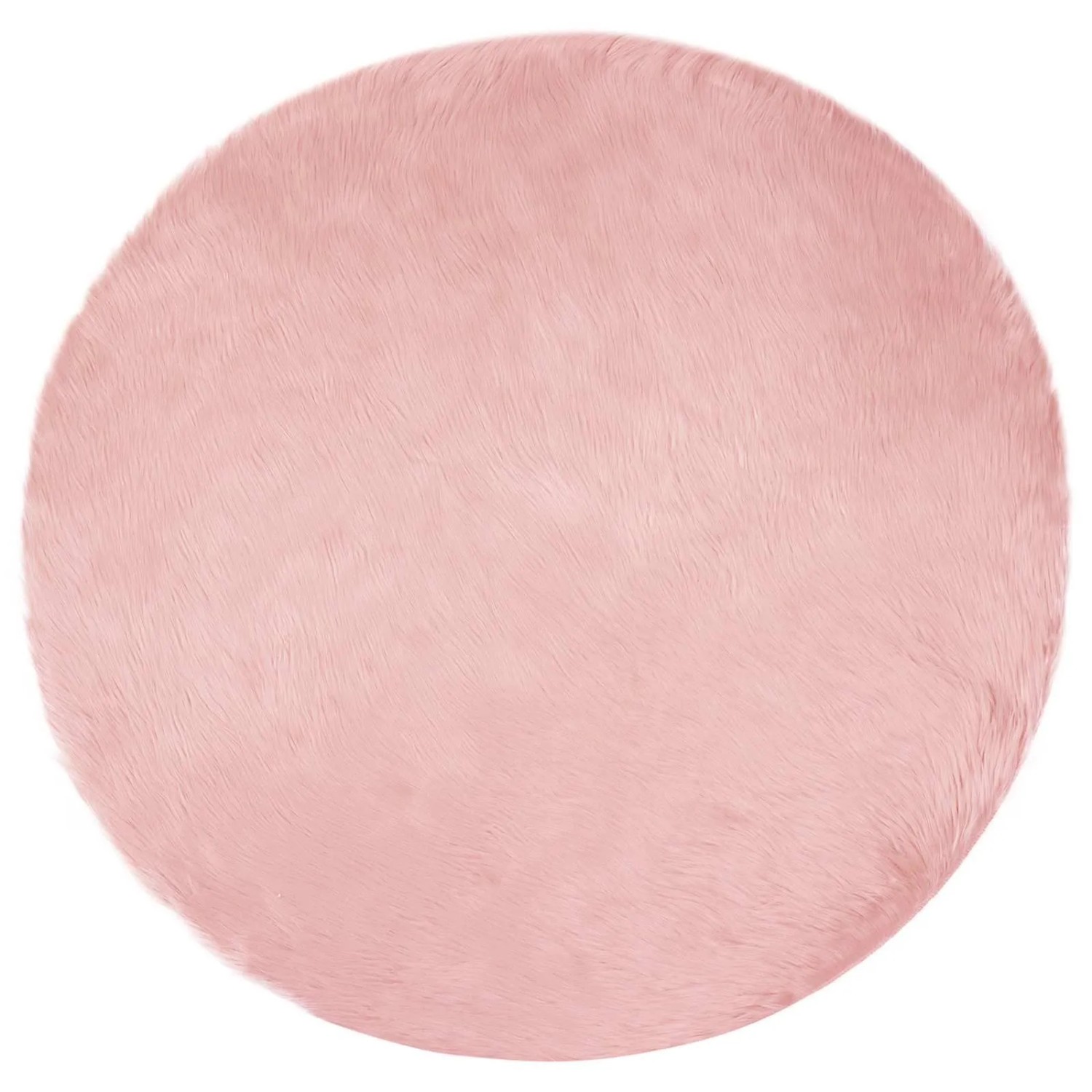 vidaXL Kunstschaffell Teppich Tafalla Rosa Ø 100 cm Polyester 42021558