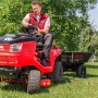 Al-Ko Combi Trailer CT 400 am Rasentraktor, Zubehör für Gartentraktoren.