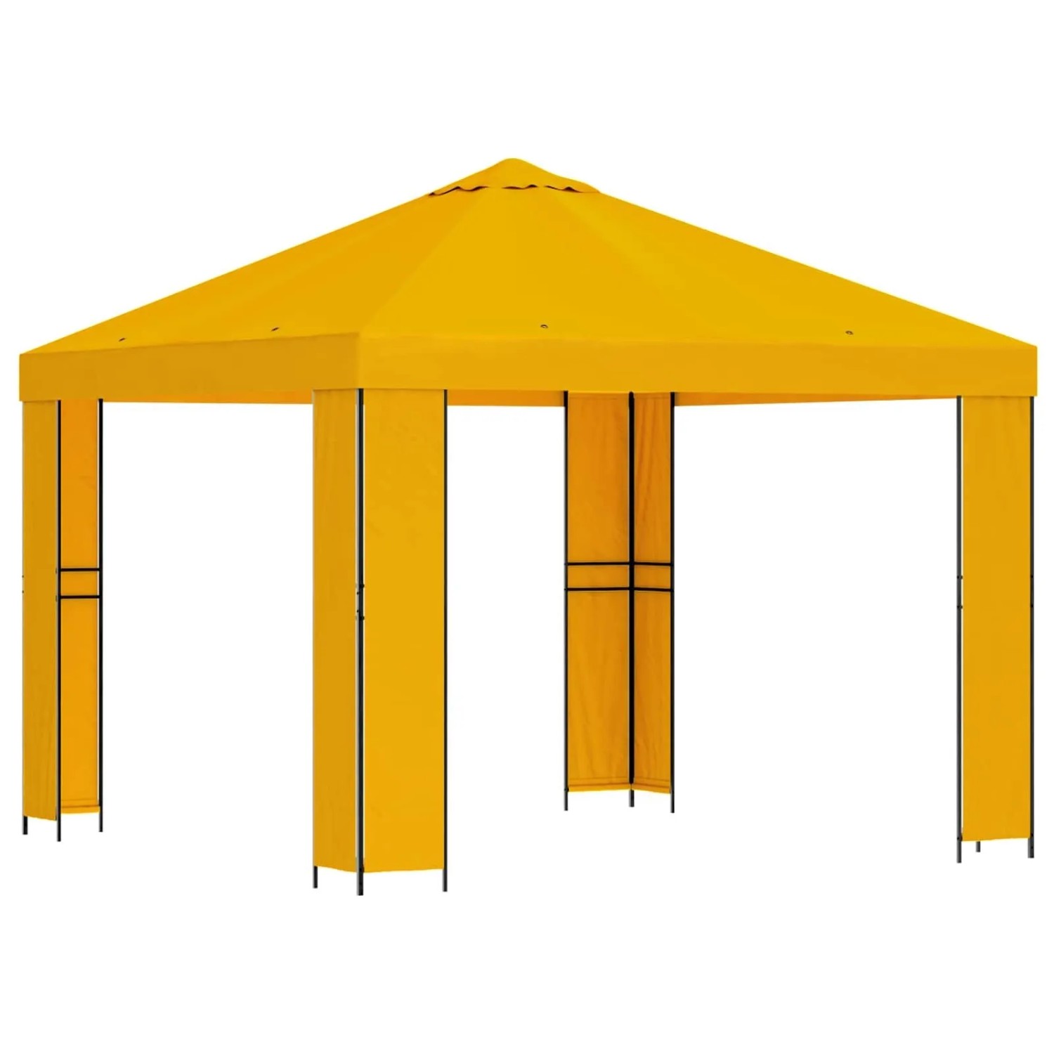 vidaXL Pavillon 3 x 3 m Gelb Polyester und Stahl 190 900356