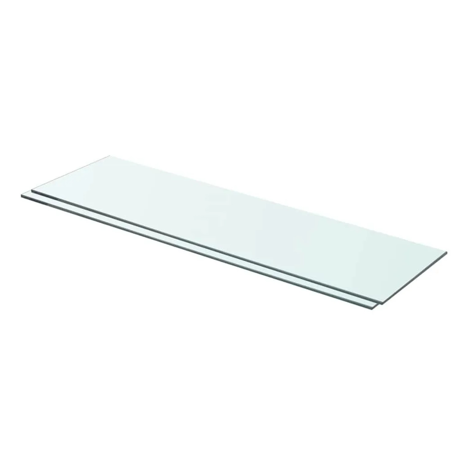 vidaXL Regalböden 2 Stk Glas Transparent 70x20 cm 3051569