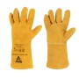 STAHLWERK Schweißerhandschuhe aus gelbem Leder, Zubehör für Kompressoren.