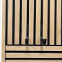Schwarzes Denpanels Weinregal 3D für Akustikpaneele, Detailansicht.