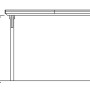 Technische Zeichnung: Skan Holz Einzelcarport Emsland mit Maßangaben zu Höhe und Einfahrtshöhe.