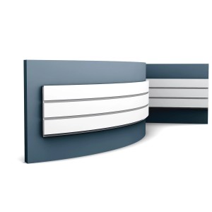 Flexibles 3D Wandpaneel ORAC DECOR W116F MODERN BAR XL, 200 cm, weiß. Zubehör für Paneele.