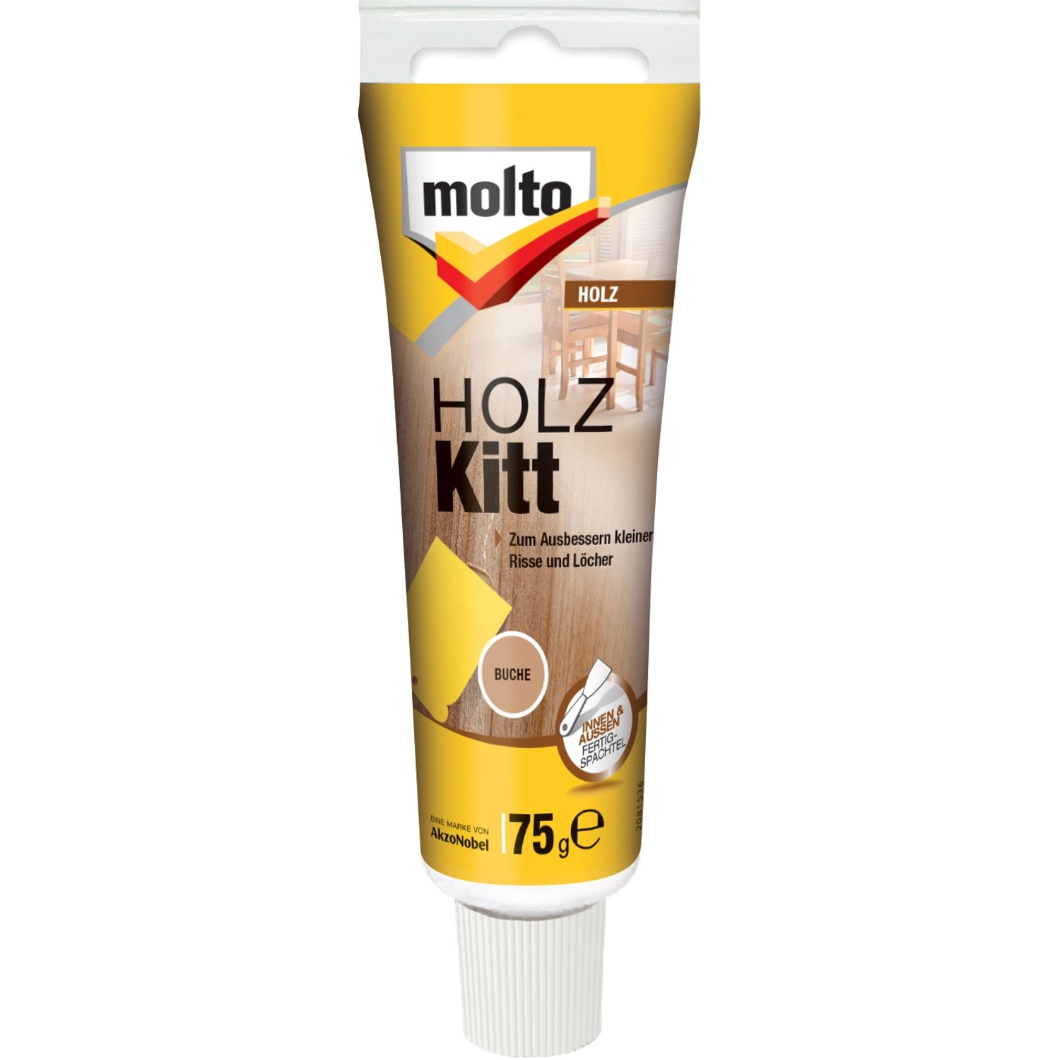 Molto Holz Kitt für Innen und Außen Buche 75 g