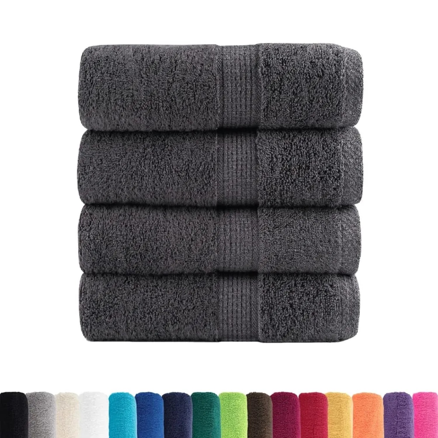 vidaXL Premium-Gästetücher SOLUND 4 Stk Anthrazit 30x50 cm 600 g/m² 137153