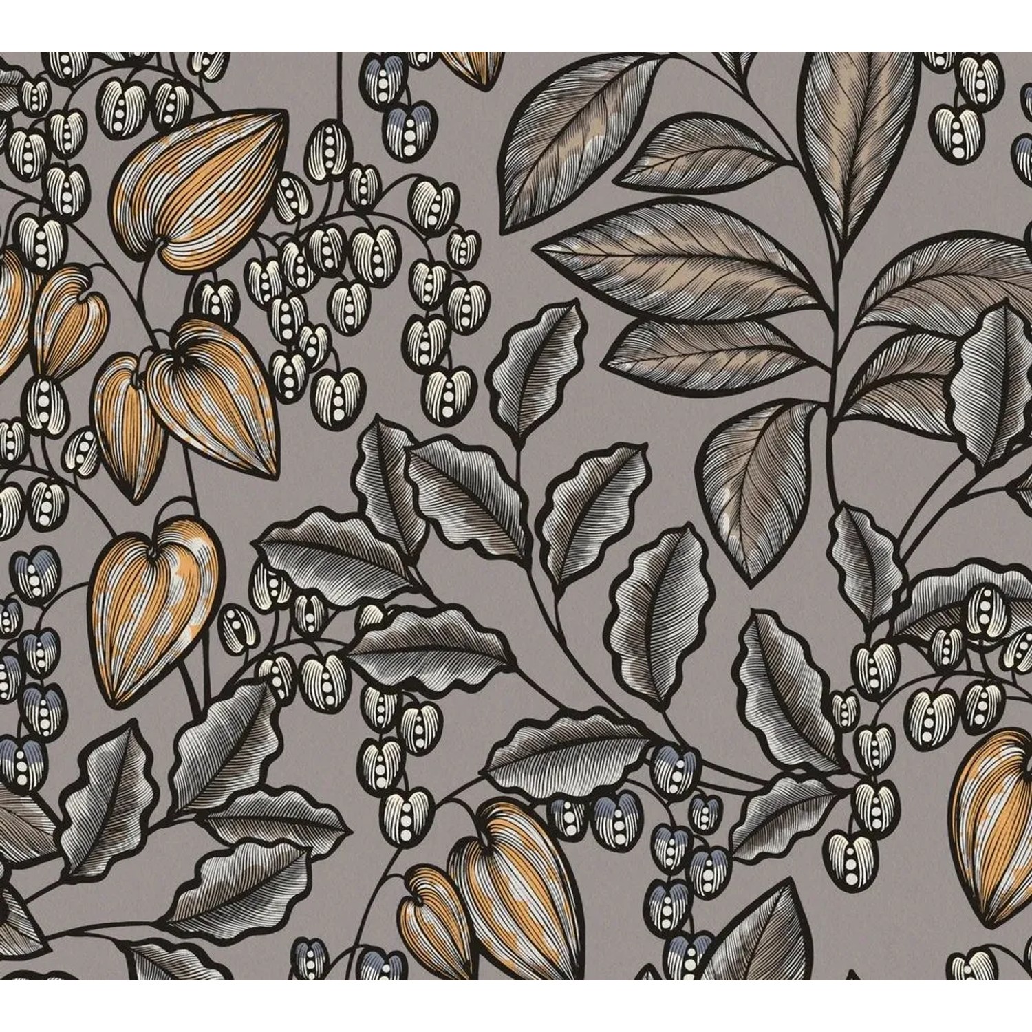 Tadessi Tapete Floral M1-No.1452 Vliestapete in Grau
